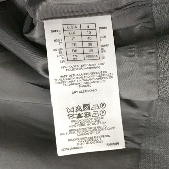 Brooks Brothers Box Pleated Herringbone Wool Blend Skirt - Picture 8 of 9